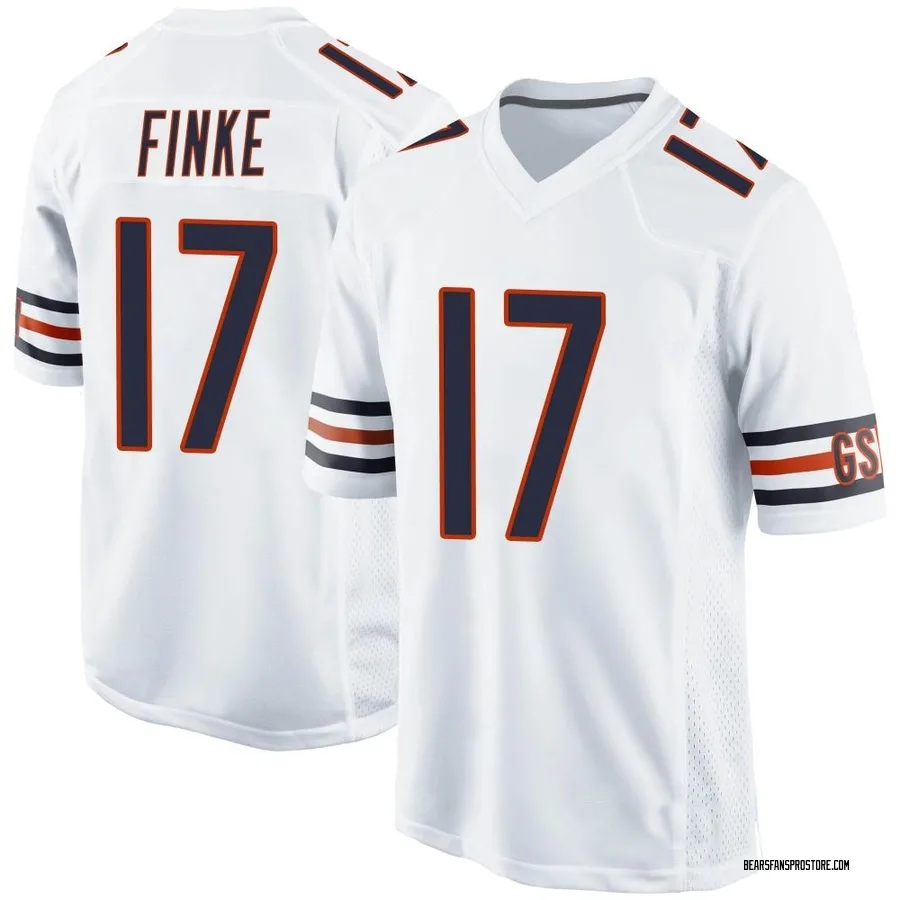 Chris Finke Chicago Bears Youth Game Nike Jersey - White