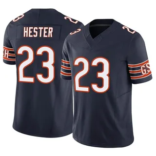 Limited Men's Devin Hester Navy Blue Jersey - #23 Football Chicago Bears  Therma Long Sleeve