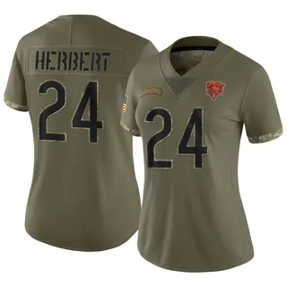 Nike Men's Chicago Bears Khalil Herbert #24 Alternate Orange Game Jersey