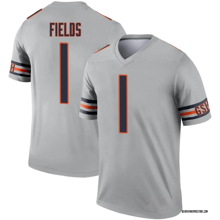 Nike Men's Justin Fields Silver Chicago Bears Inverted Legend Jersey -  Macy's