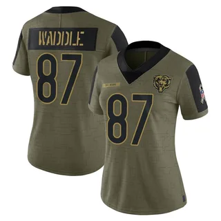 Authentic Men's Tom Waddle Navy Blue Home Jersey - #87 Football