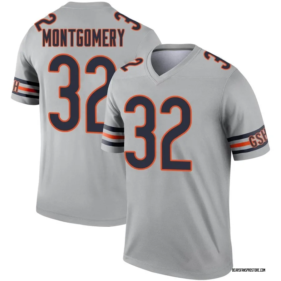 Men's Nike David Montgomery White Chicago Bears 100th Season Alternate  Classic Game Jersey